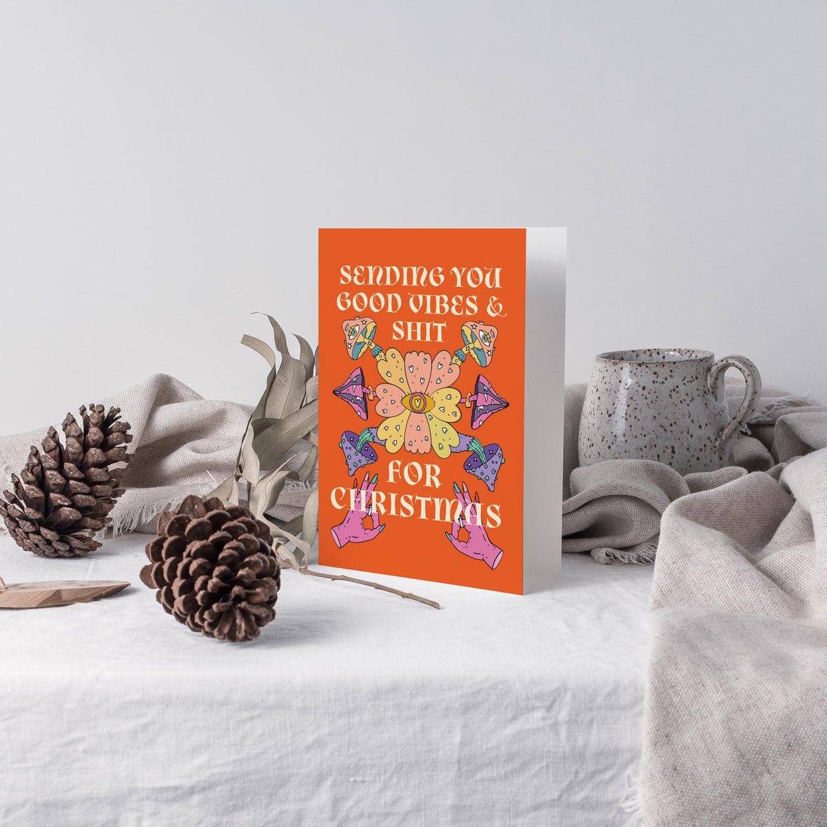 Merry Mantras Christmas Cards, Set of 24