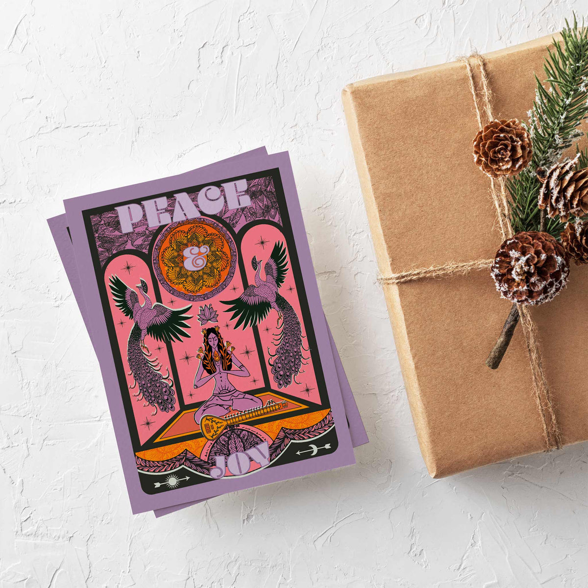 Peace & Joy Christmas Cards, Set of 24