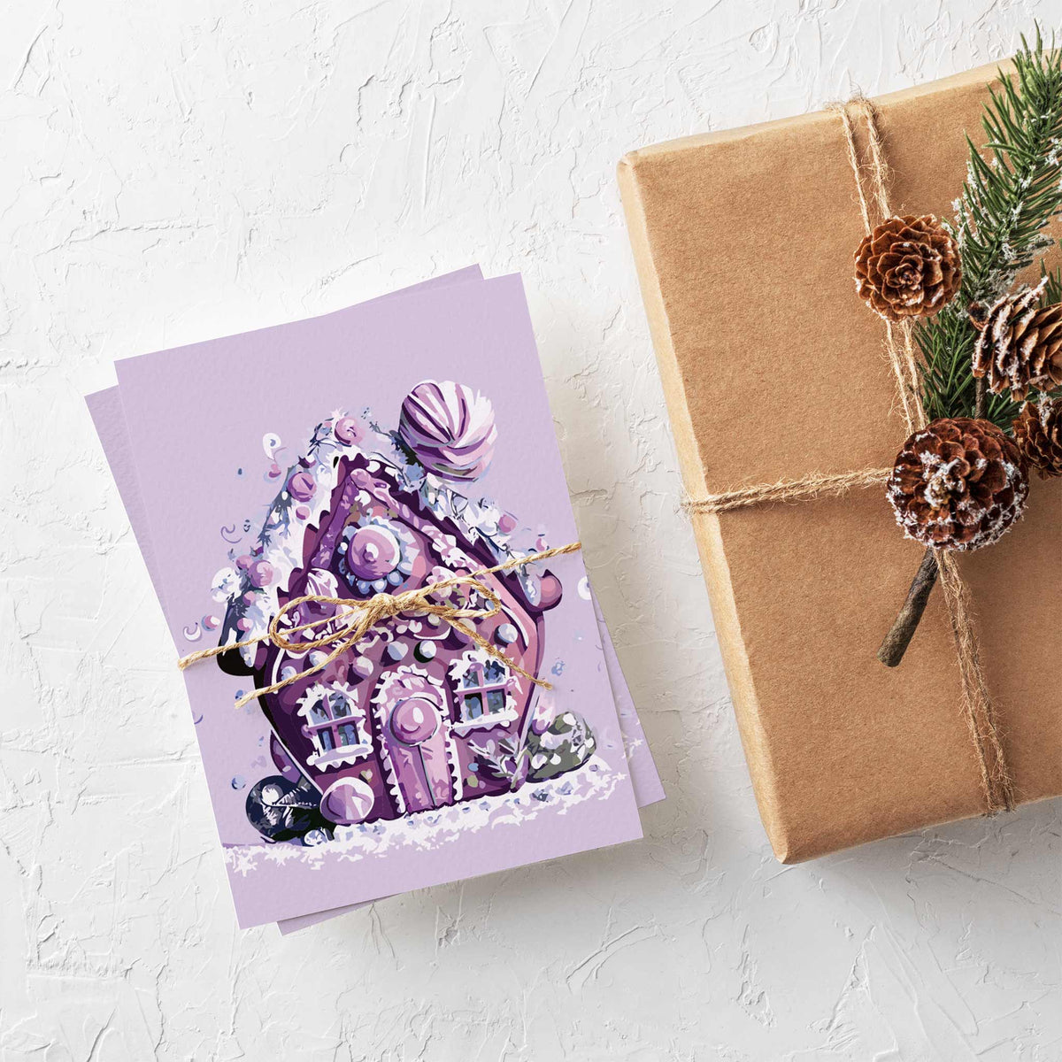 Gingerbread House Christmas Cards, Set of 24