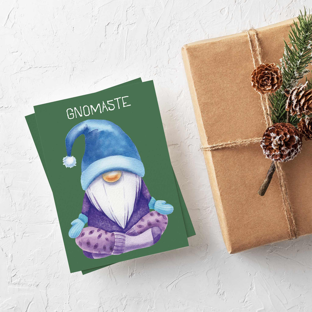 Gnomaste Holiday Greeting Cards, Set of 24