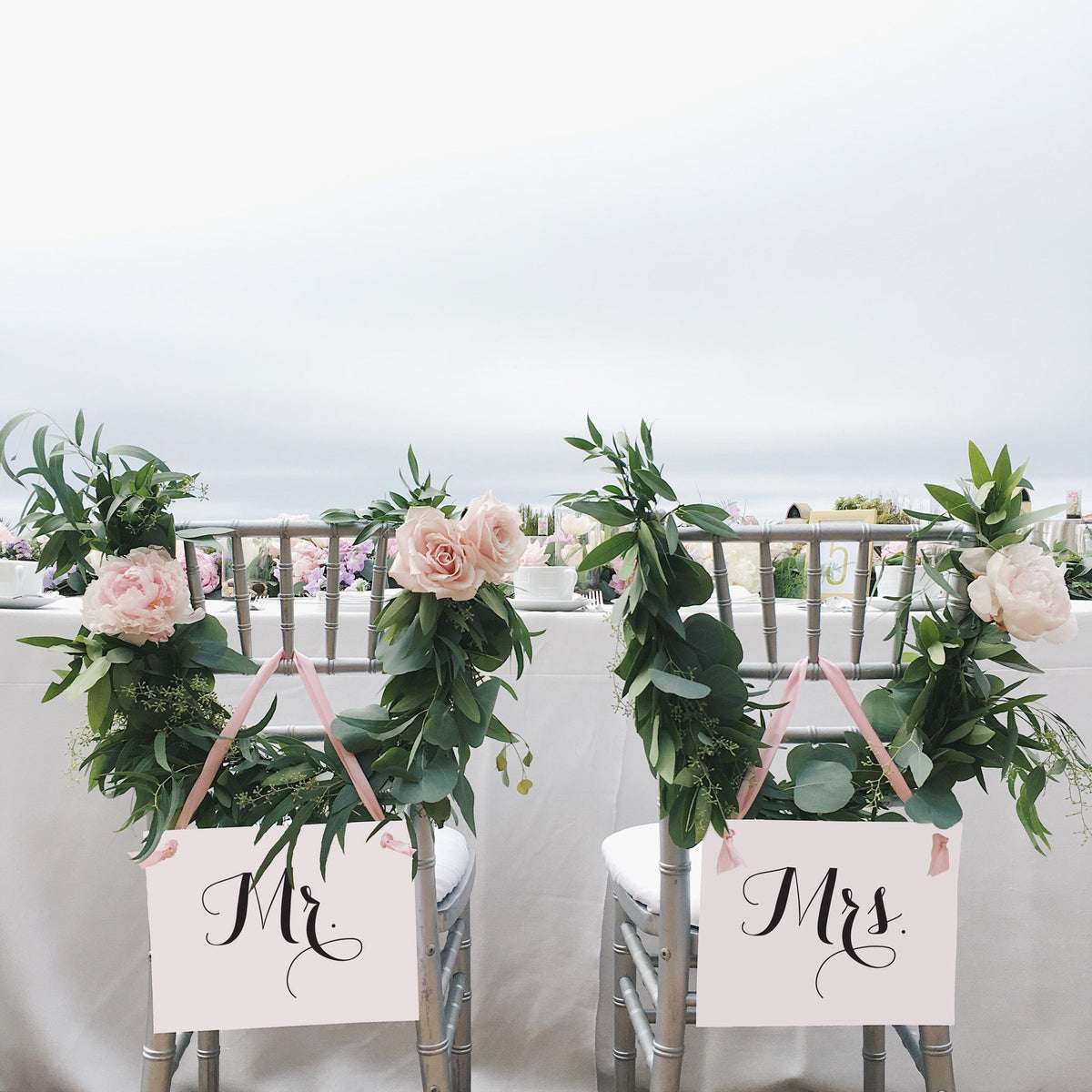 Mr. & Mrs. Chair Banners, Set of 2