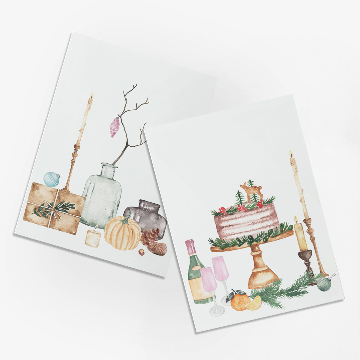 Cozy Home Holiday Greeting Cards, Set of 24