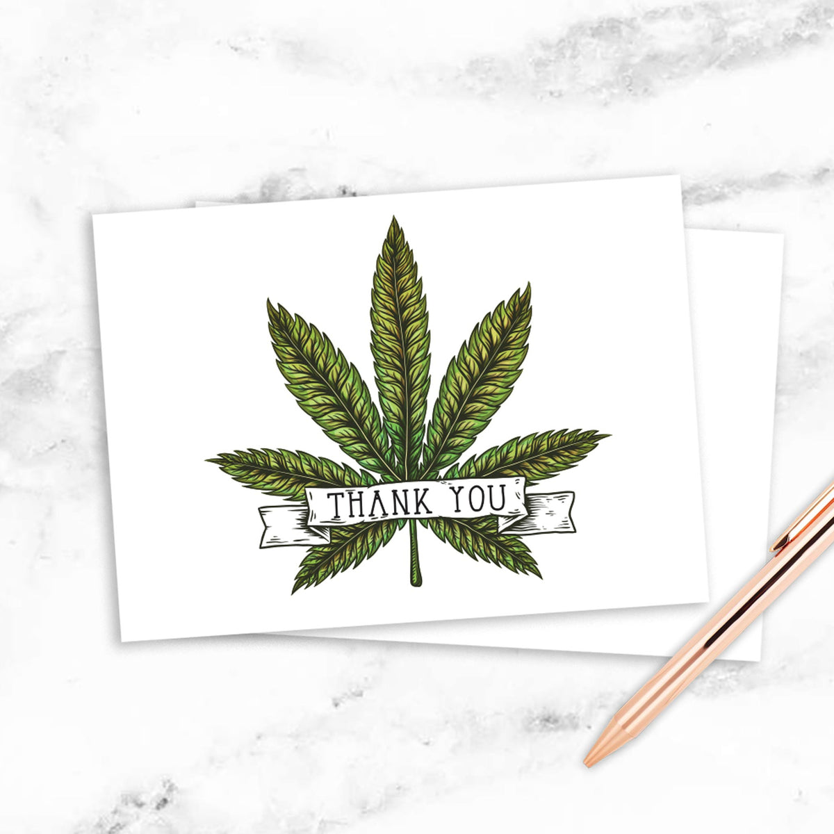 Cannabis Thank You Cards, Set of 24