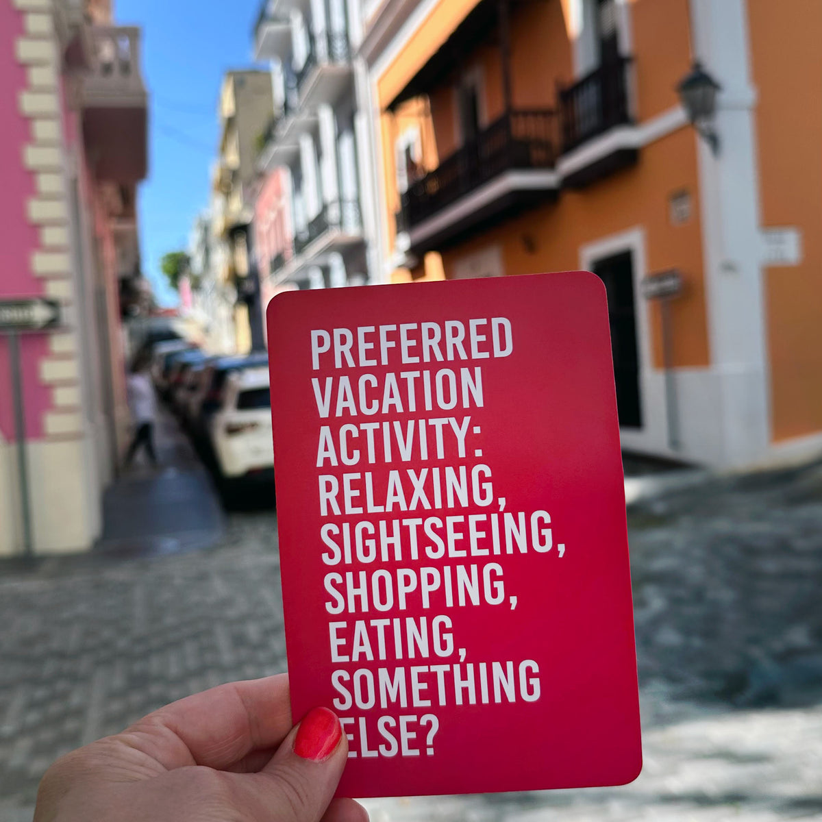 Family Vacation Conversation Starter Cards, Deck of 16