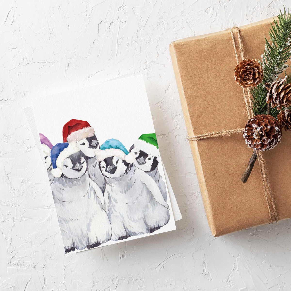 Baby Animal Holiday Greeting Cards, Set of 24