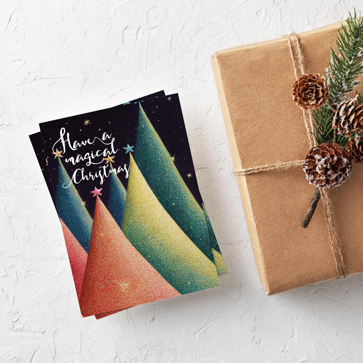 Whimsical Christmas Greeting Cards, Set of 24