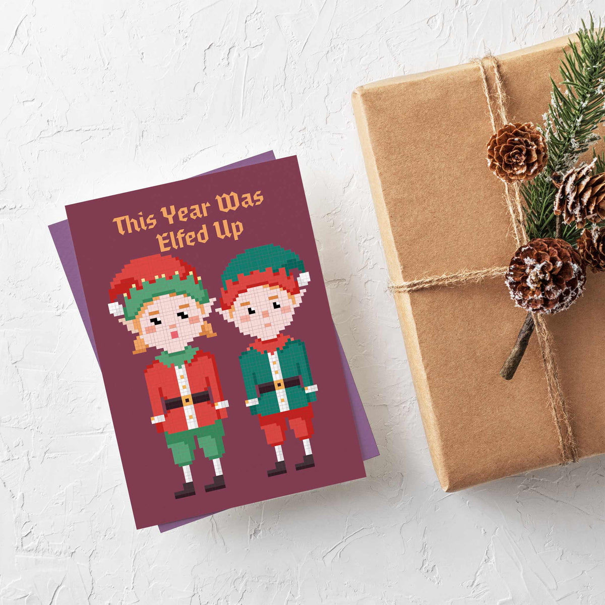 Arcade Video Game Christmas Cards, Set of 24