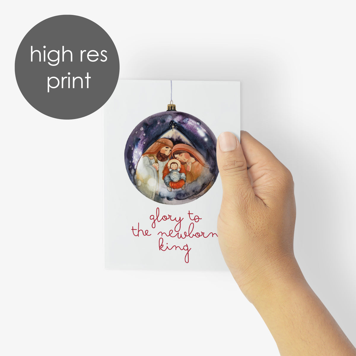Traditional Religious Christmas Greeting Cards, Set of 24