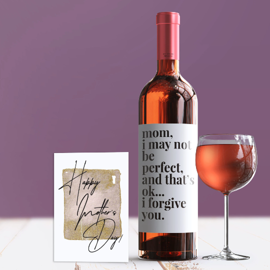 Mother's Day Wine Label and Card