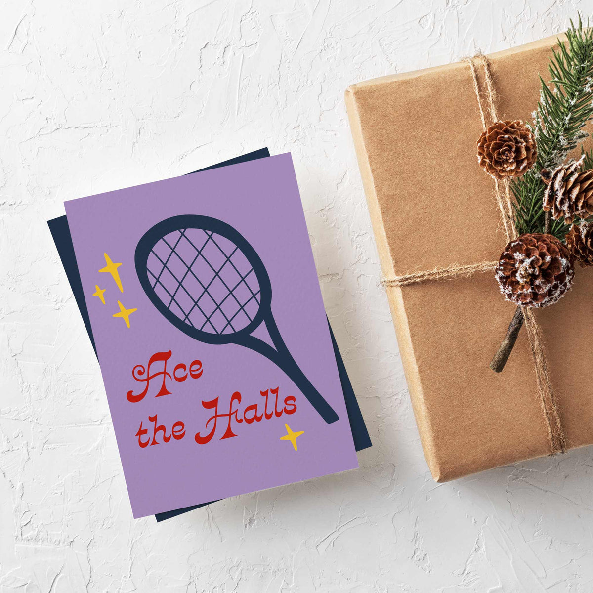 Tennis Christmas Greeting Cards, Set of 24