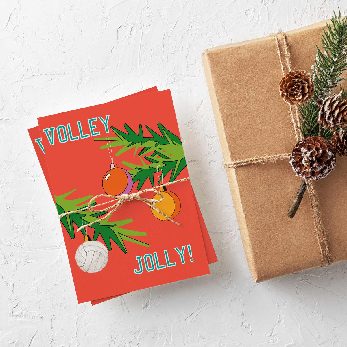 Volleyball Christmas Greeting Cards, Set of 24