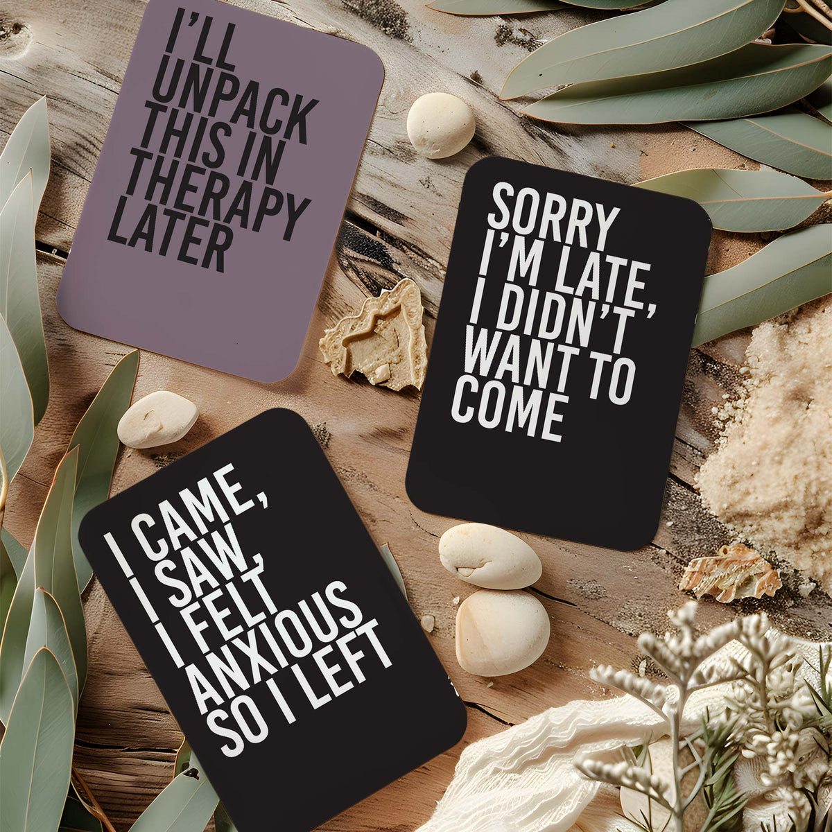 Modern Anxiety Affirmation Cards, Deck of 16