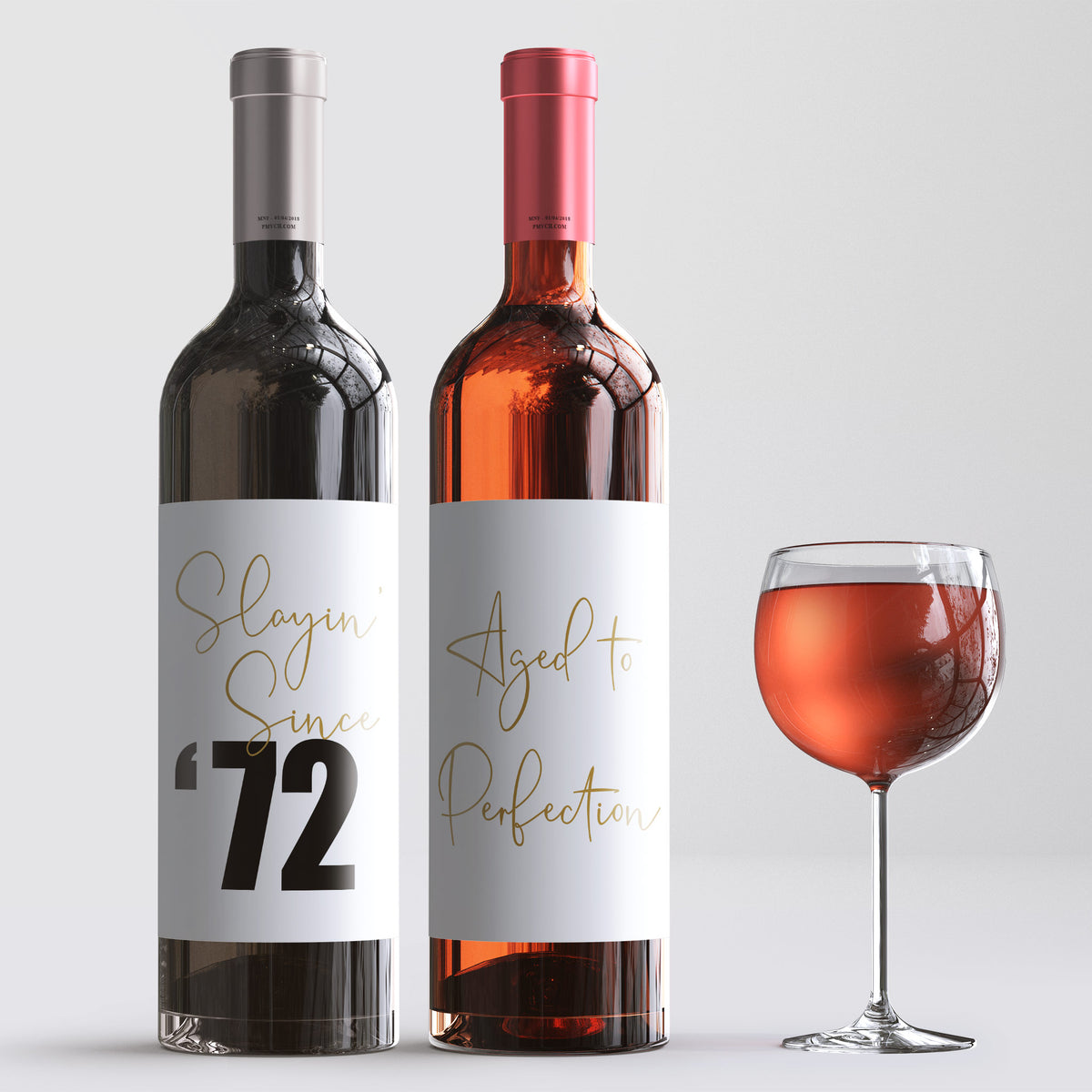 50th Birthday Wine Labels, Pack of 4