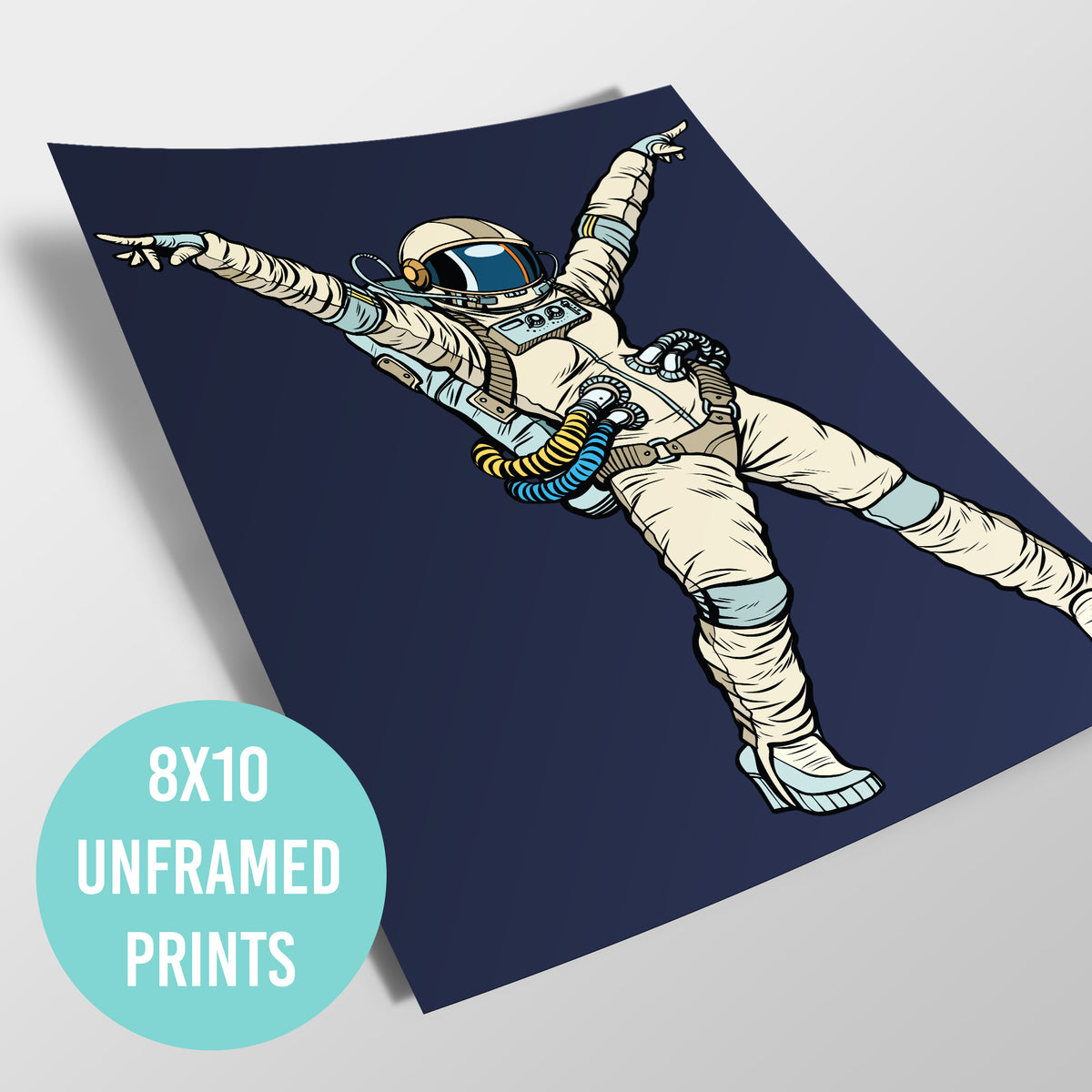 Dancing Astronaut Wall Prints, Set of 6