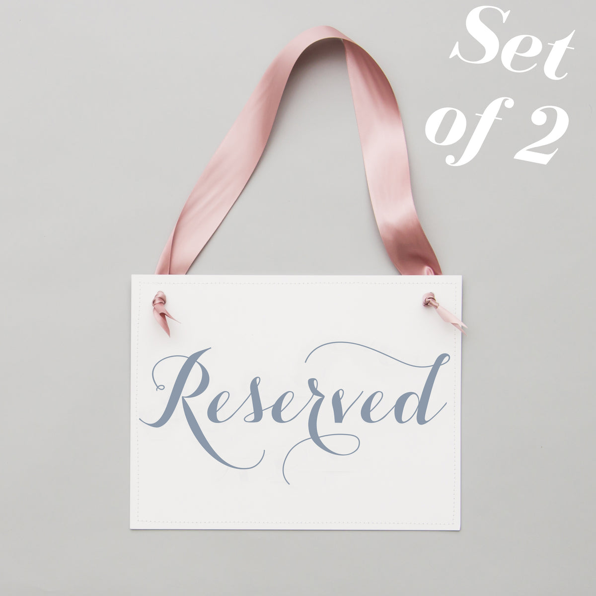 Gray and Fig Reserved Chair Signs, Set of 2