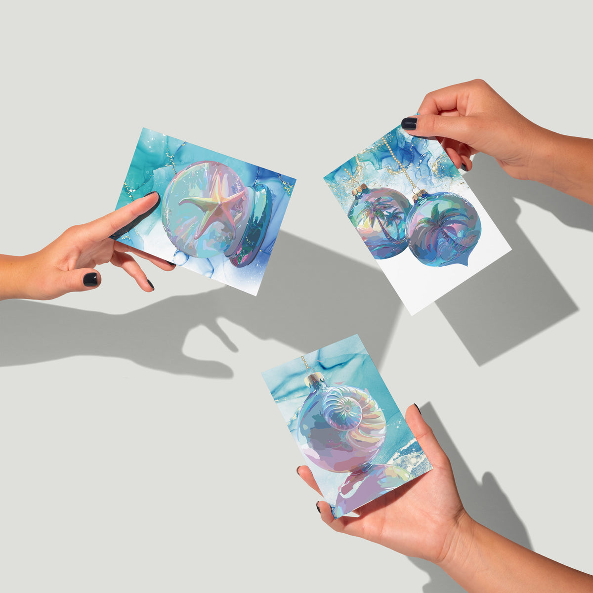 Sea Life Christmas Cards, Set of 24