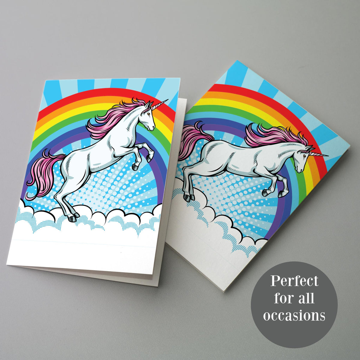 Rainbow Unicorn Greeting Cards, Set of 24