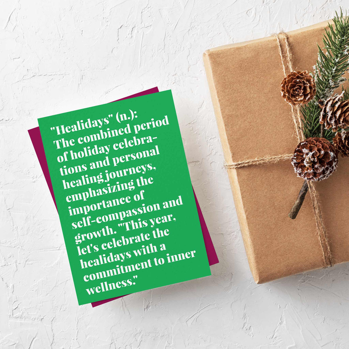 Mental Health Funny Holiday Greeting Cards, Set of 24