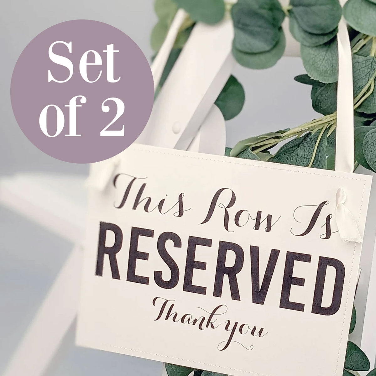 Reserved Row Signs, Set of 2