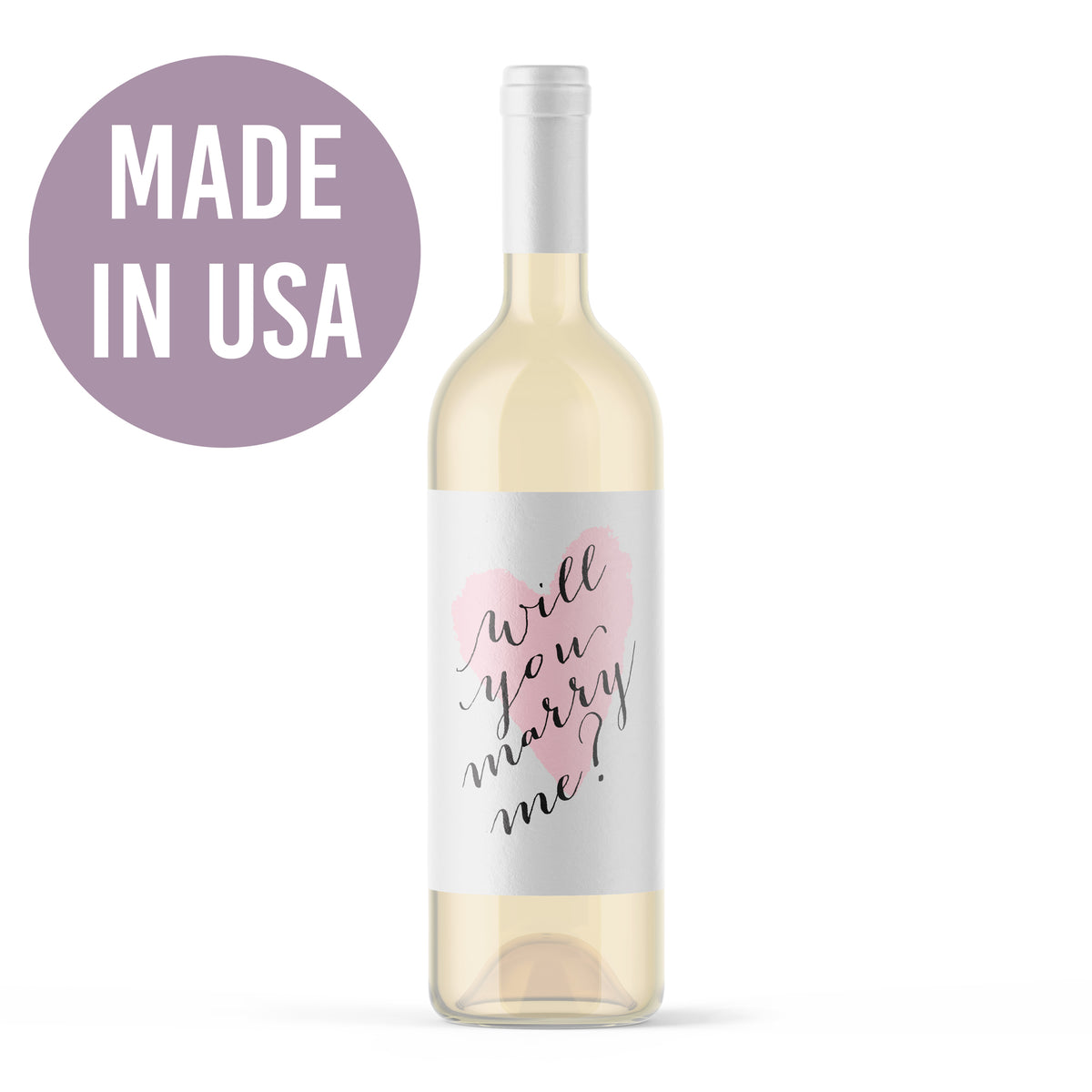Will You Marry Me Wine Label