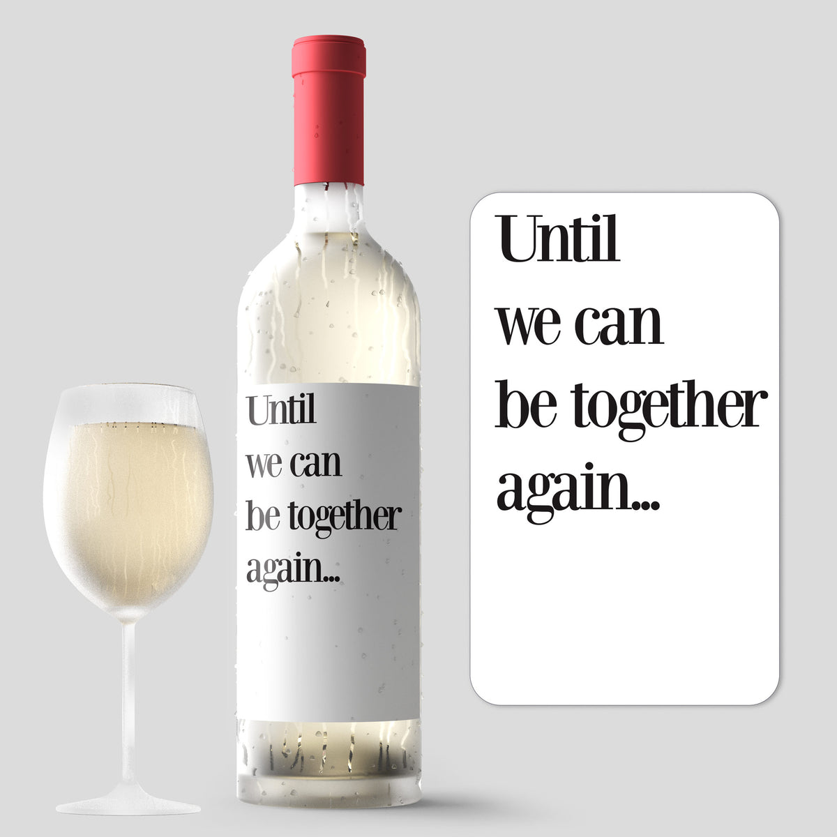 Until We Can Be Together Mother's Day Wine Label and Card