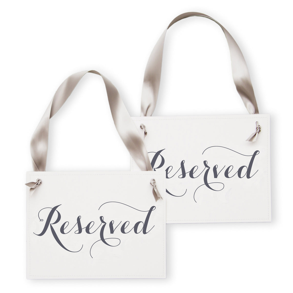 Slate Gray Reserved Chair Signs, Set of 2