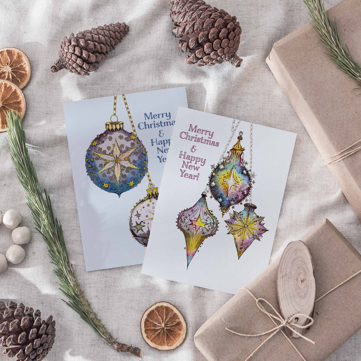 Celestial Merry Christmas Cards, Set of 24