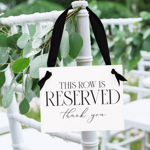 Set of 2 Reserved Row Chair Signs