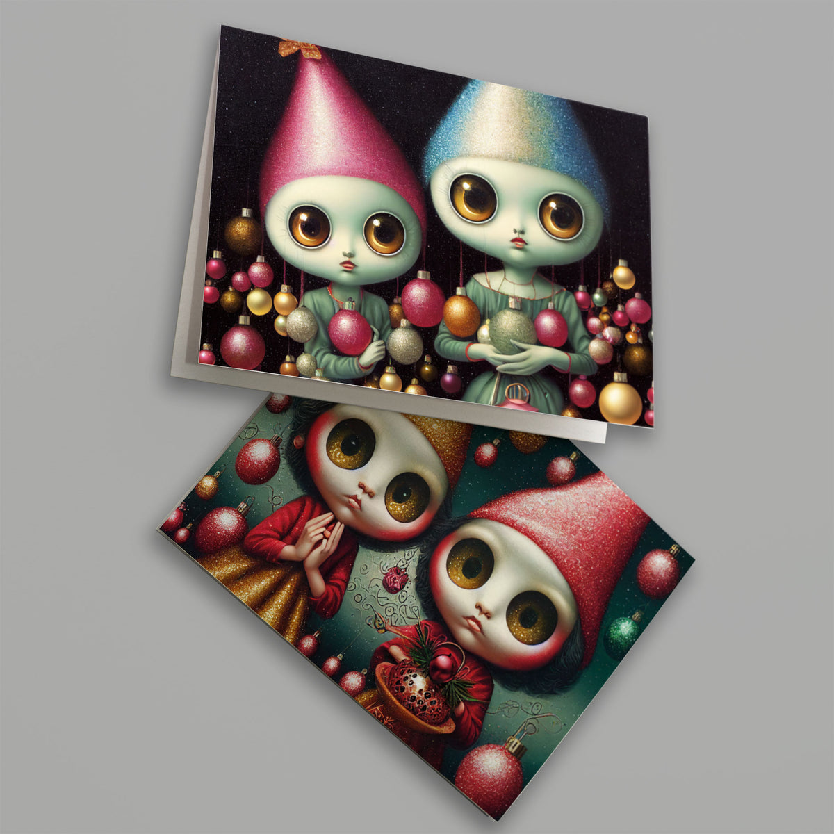 Gnome Holiday Greeting Cards, Set of 24