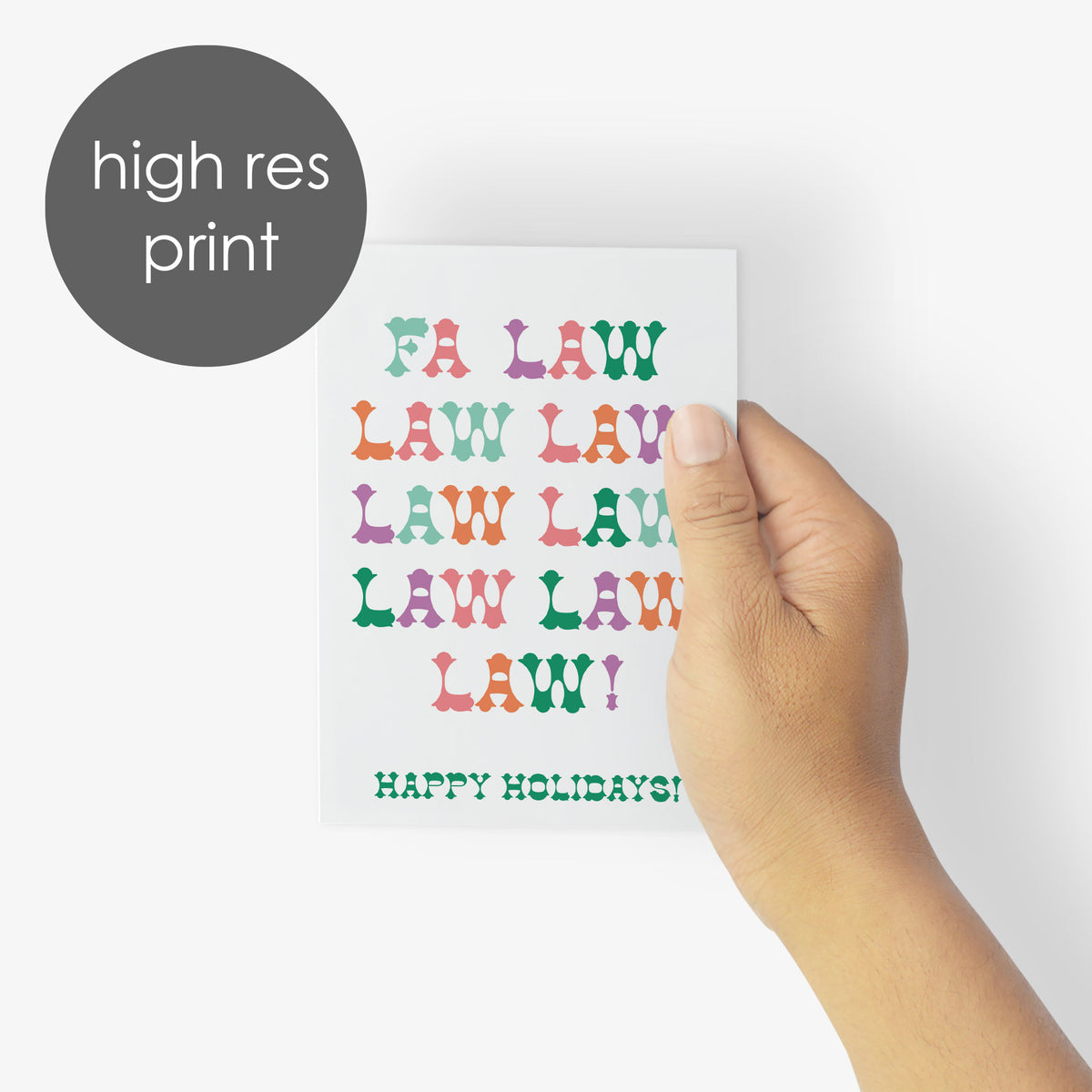 Funny Lawyer Holiday Greeting Cards, Set of 24
