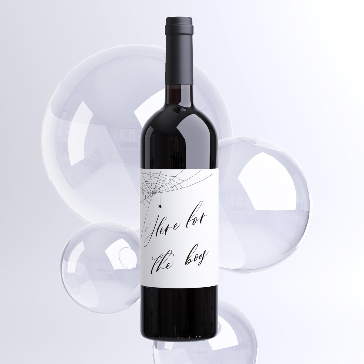 Dancing Skeleton Halloween Party Wine Labels, Pack of 4