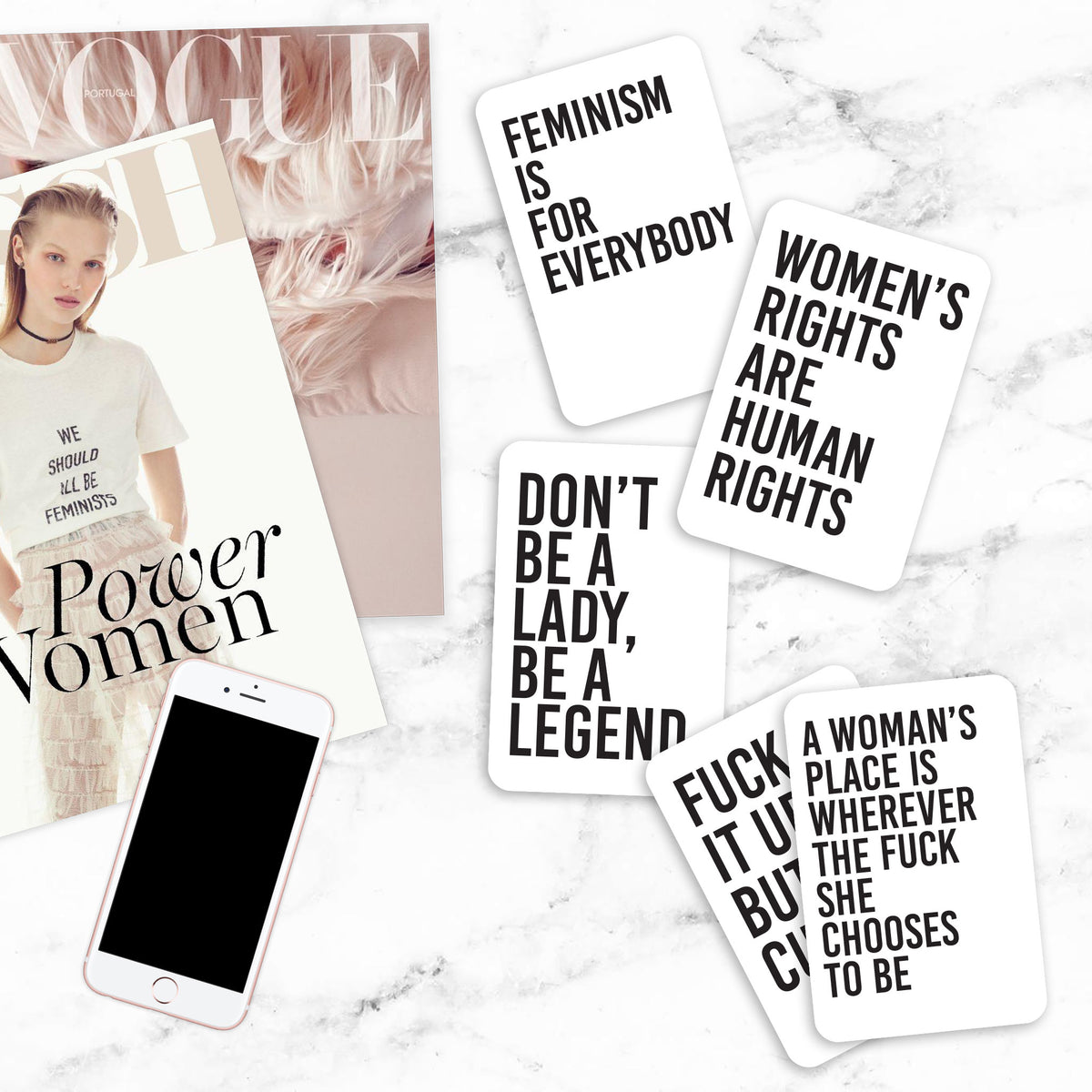 Feminist Affirmation Cards, Deck of 16