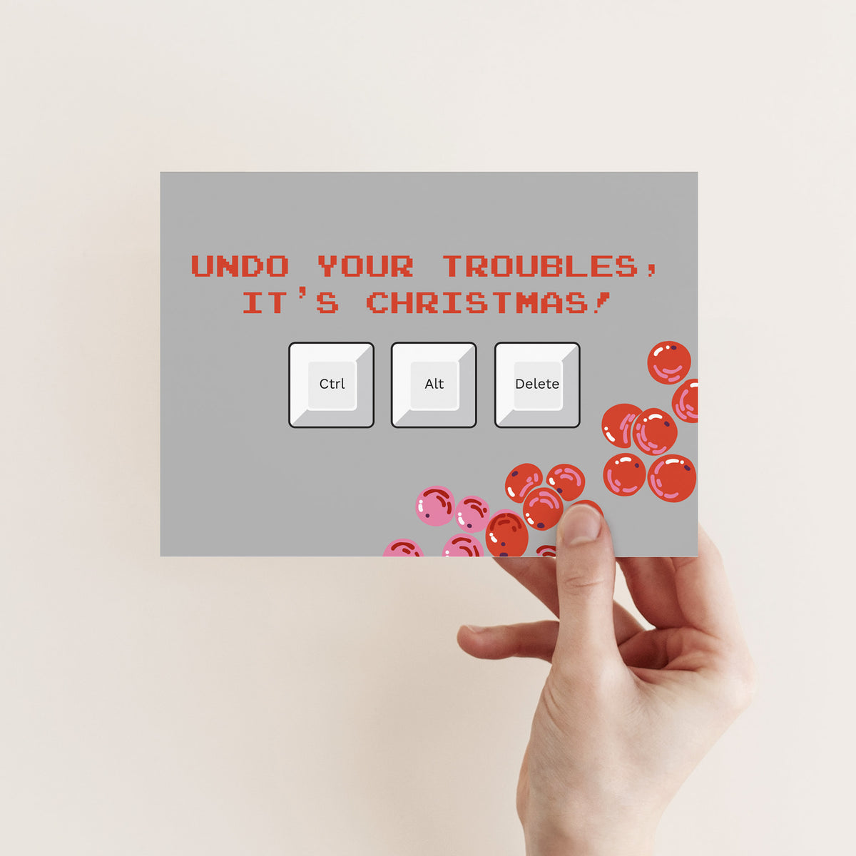 Retro Computer Christmas Greeting Cards, Set of 24
