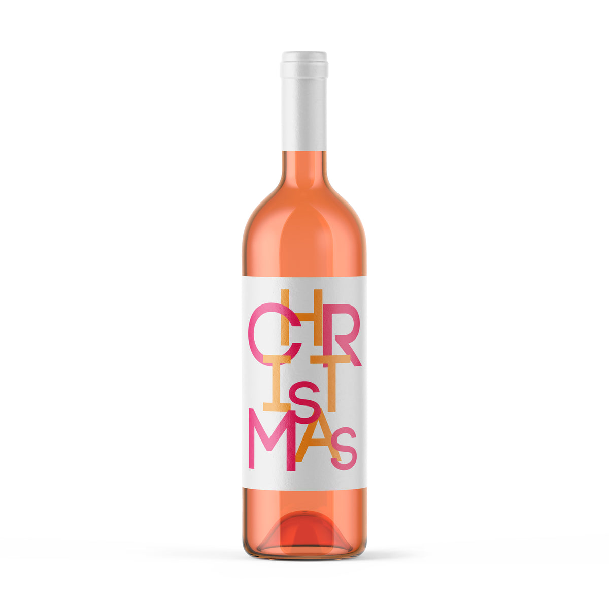 Modern Christmas Wine Labels, Pack of 4