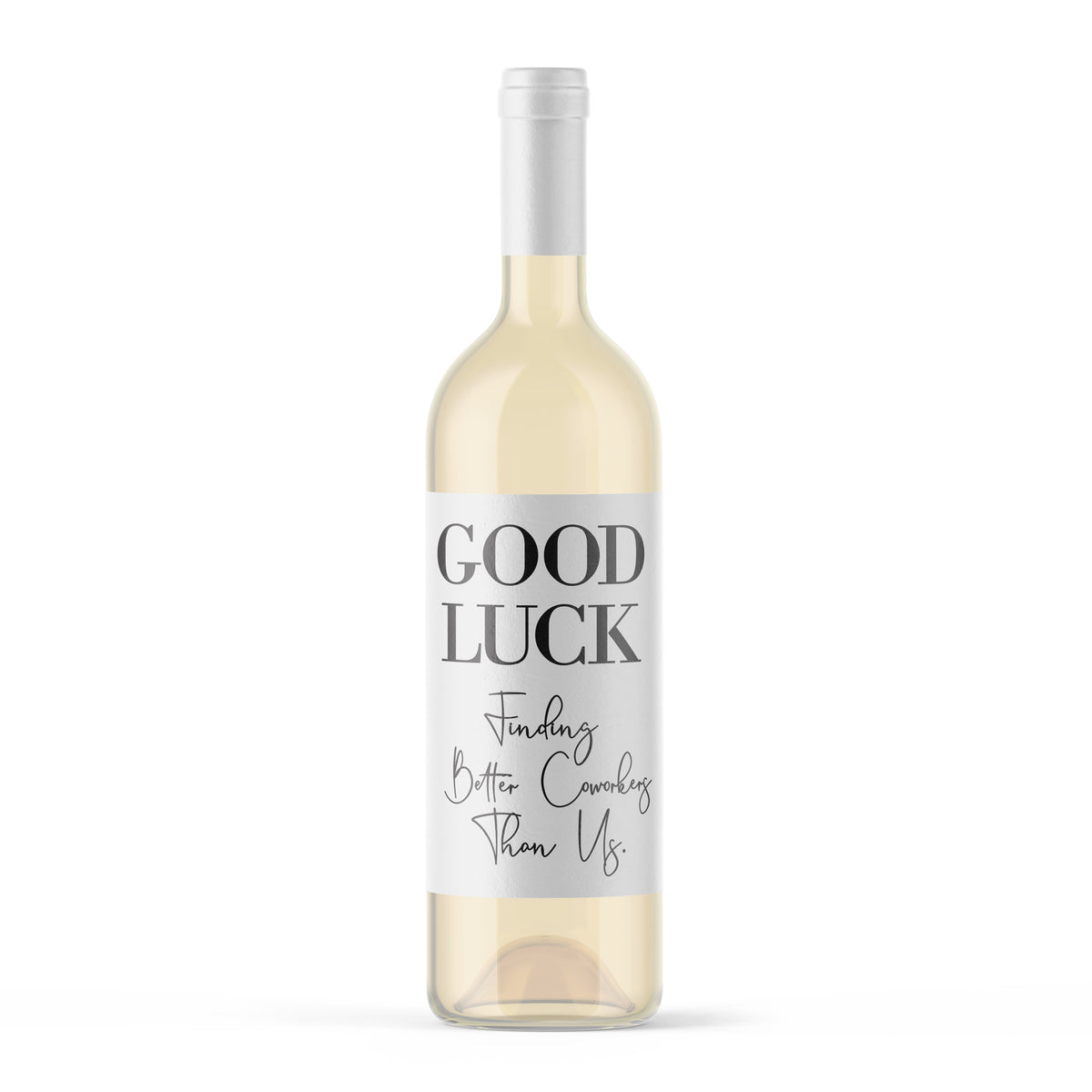 Funny Coworker Wine Labels and Card Stickers, Office Gift Set