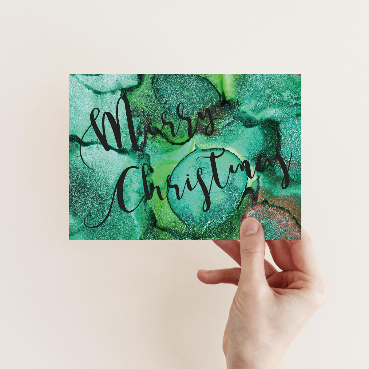 Modern Abstract Merry Christmas Cards, Set of 24