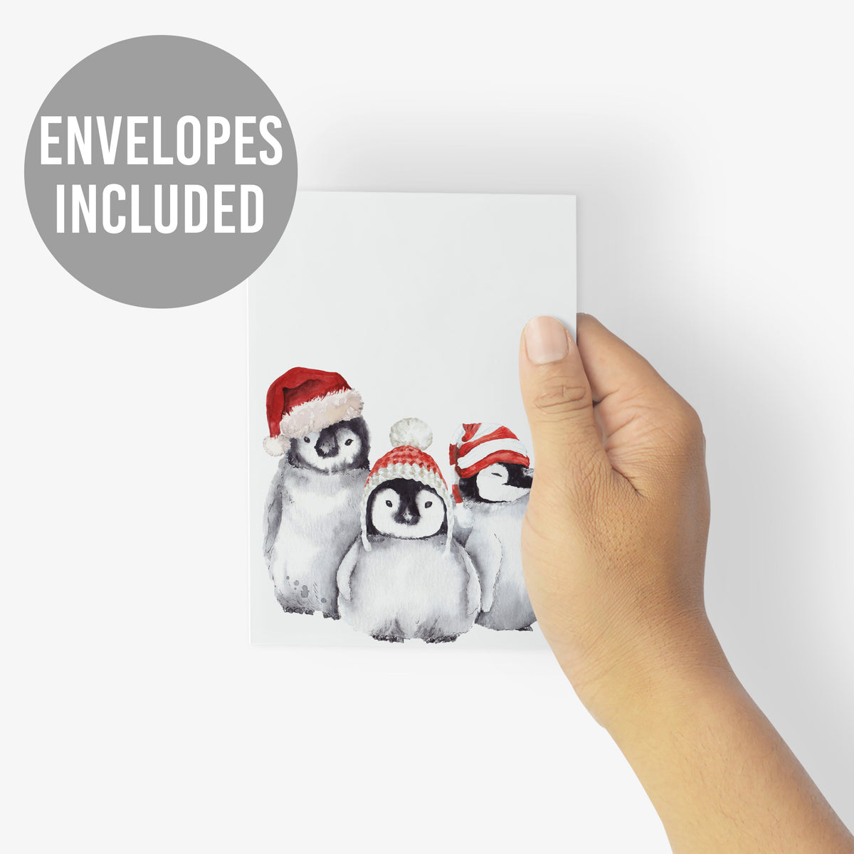 Baby Animal Holiday Greeting Cards, Set of 24