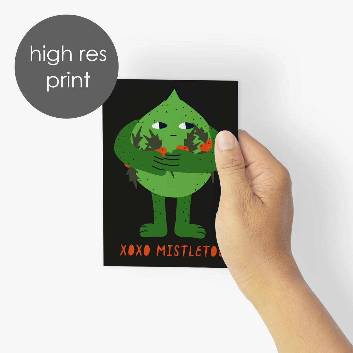 Mistletoe Monster Christmas Cards, Set of 24