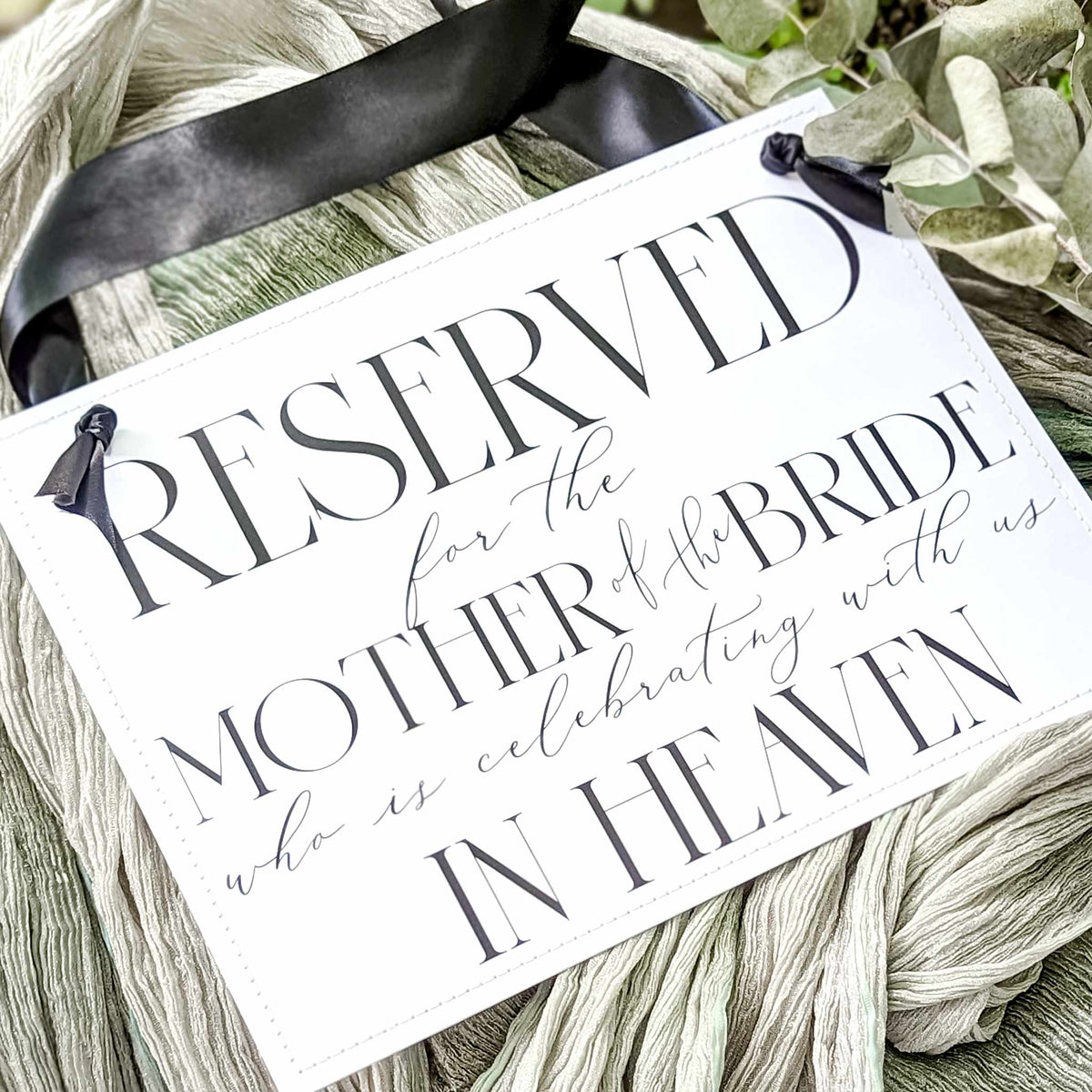 Mother of the Bride Memorial Sign