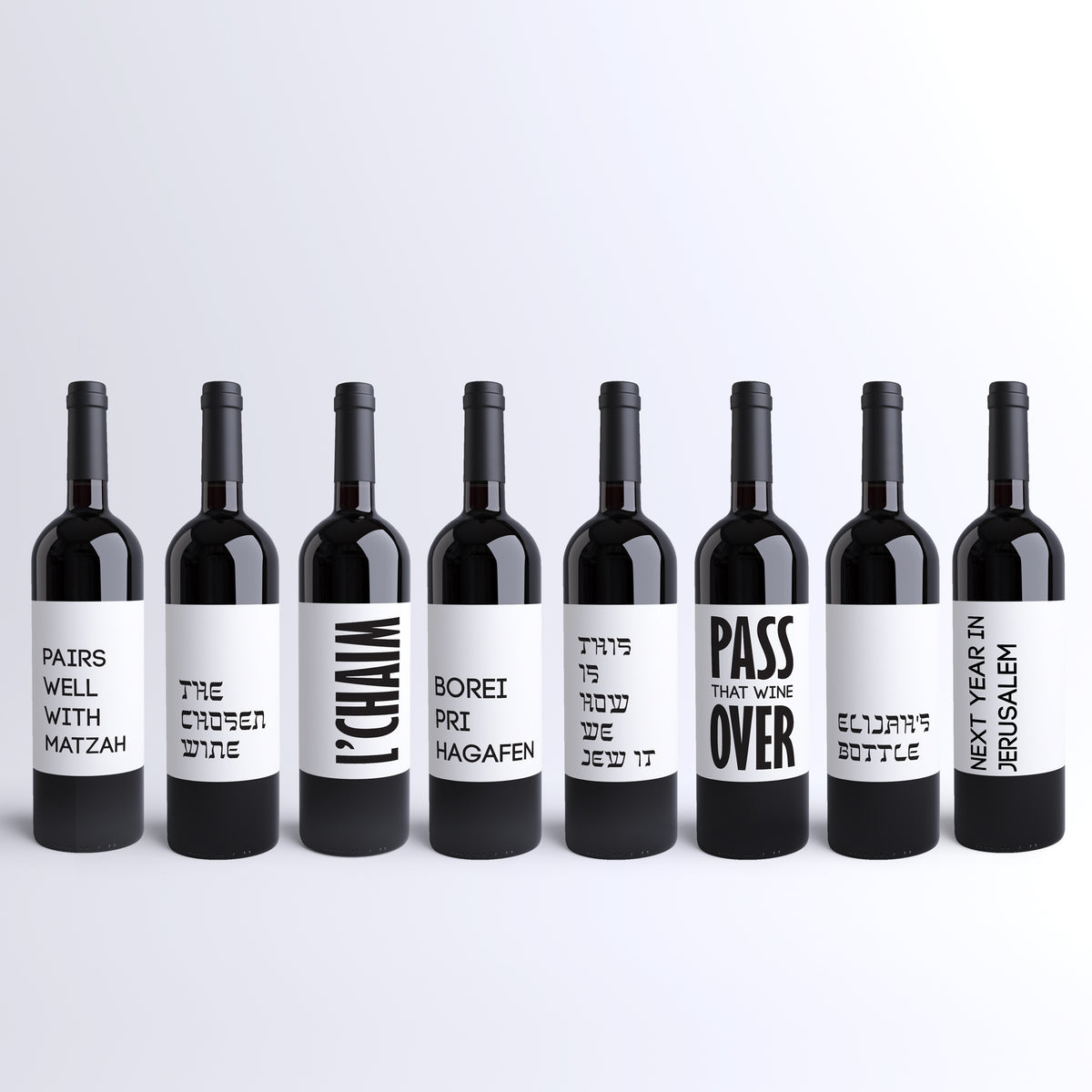 Passover Wine Labels, Pack of 8