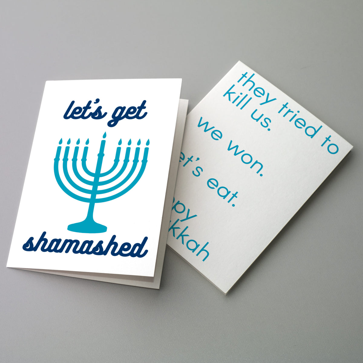 Funny Hanukkah Greeting Cards, Set of 24