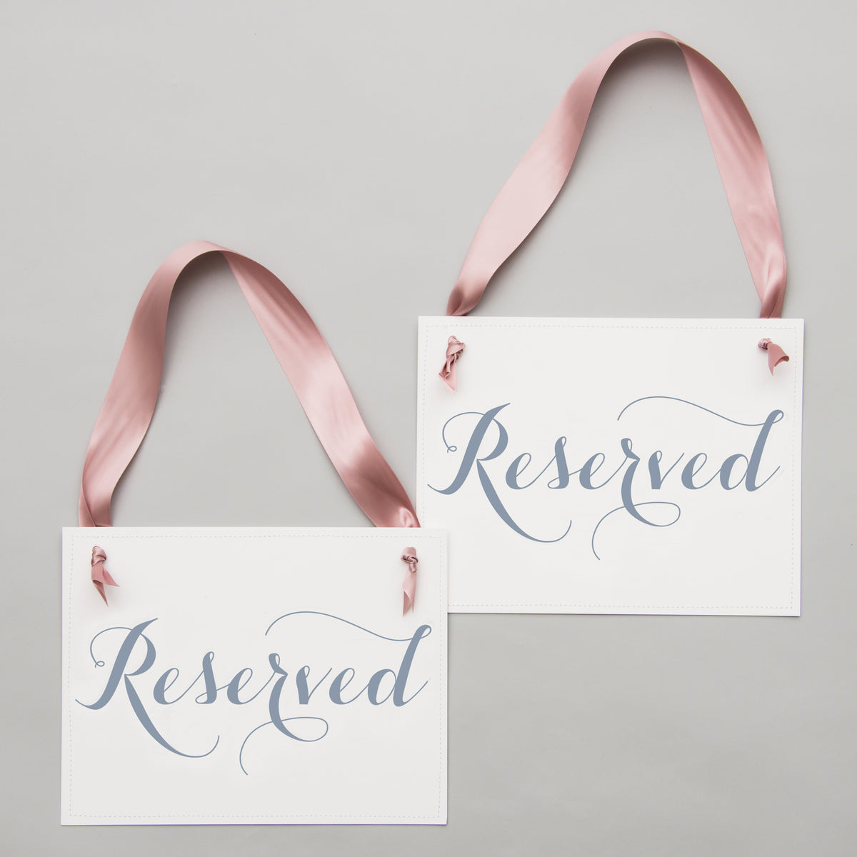 Gray and Fig Reserved Chair Signs, Set of 2