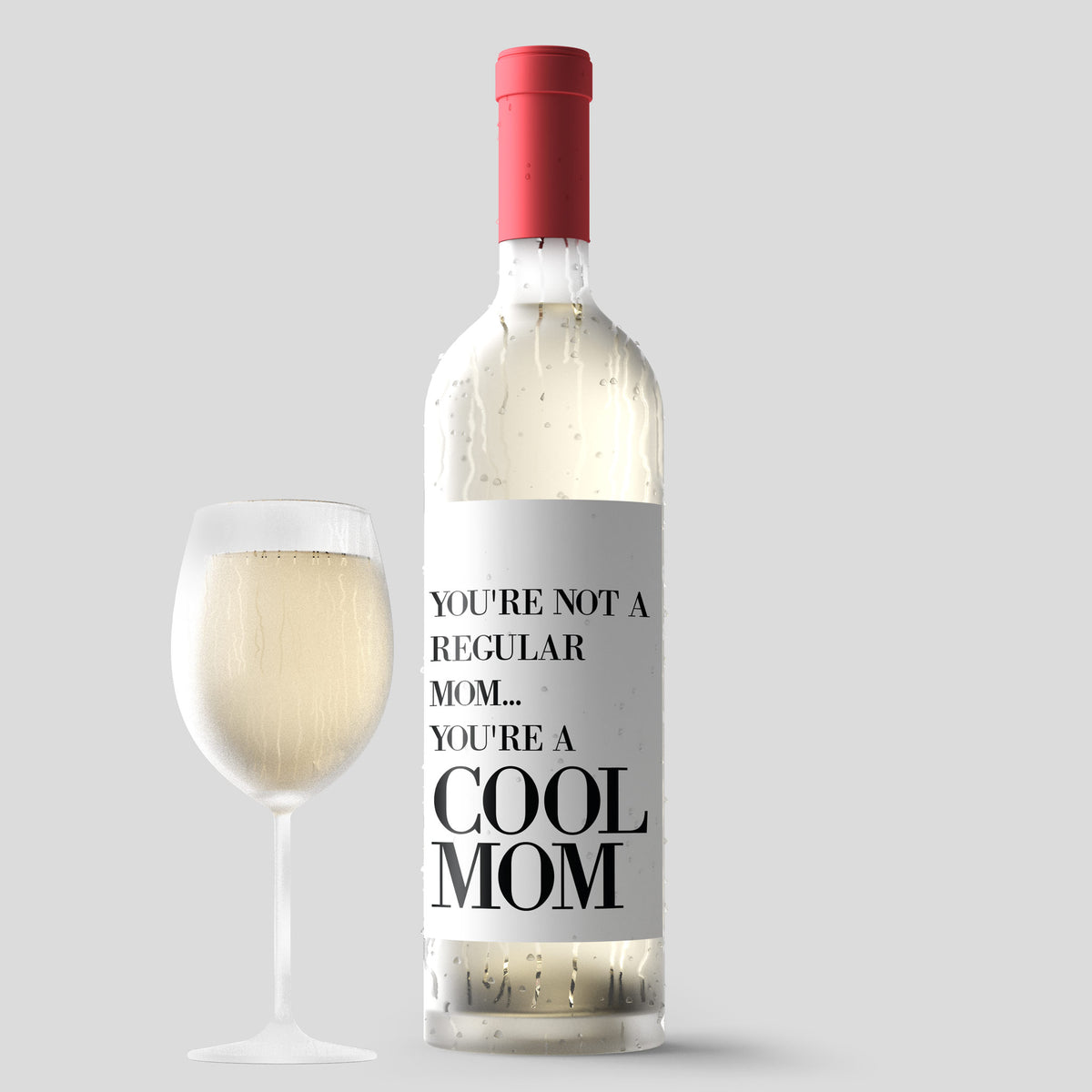 Cool Mom Mother's Day Wine Label and Card