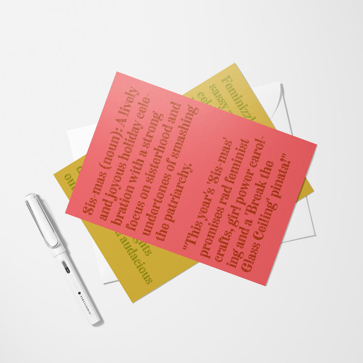 Feminist Holiday Notecards, Set of 24