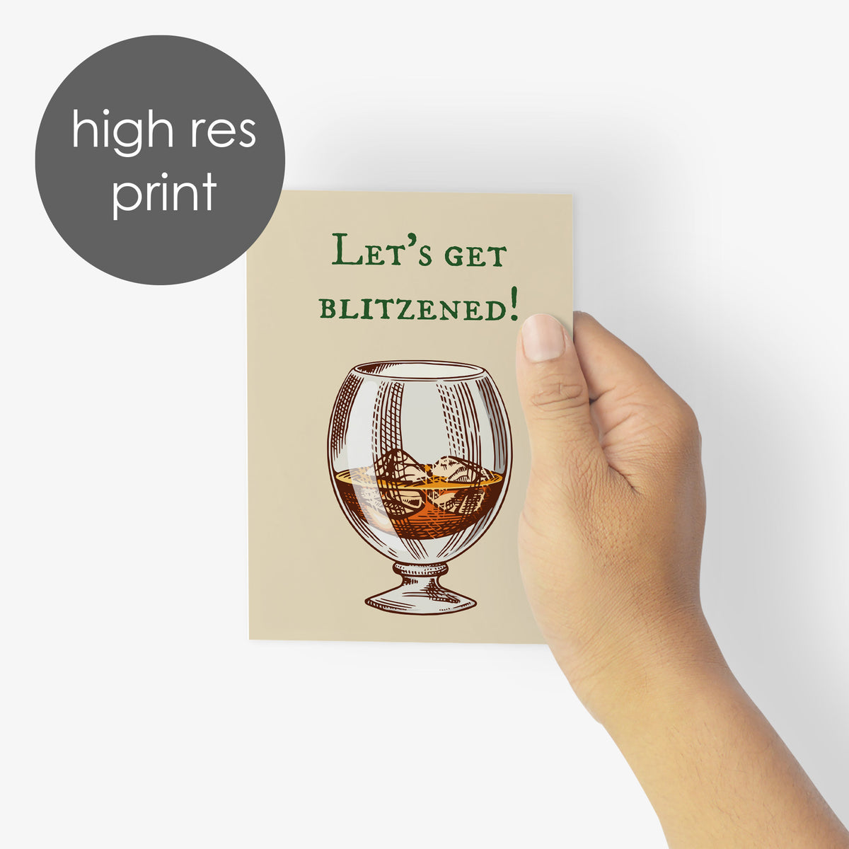 Old Timey Bar Christmas Drinking Cards, Set of 24