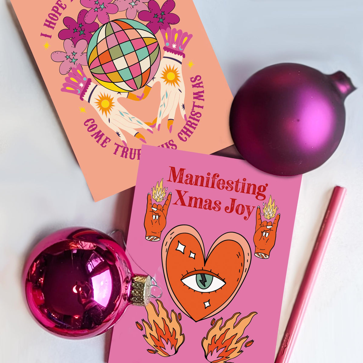 Merry Mantras Christmas Cards, Set of 24