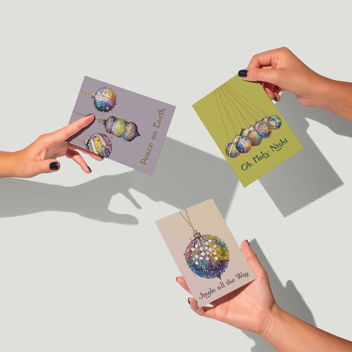 Christmas Ornament Greeting Cards, Set of 24