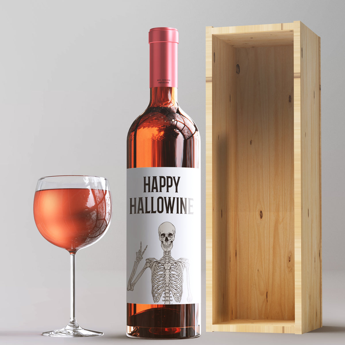 Funny Halloween Wine Labels, Pack of 4