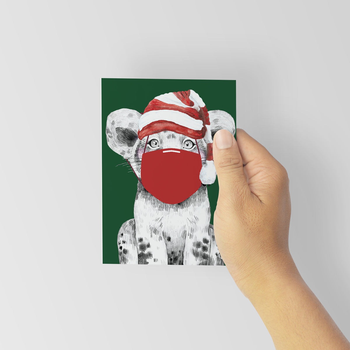 Covid Christmas Greeting Cards, Set of 24