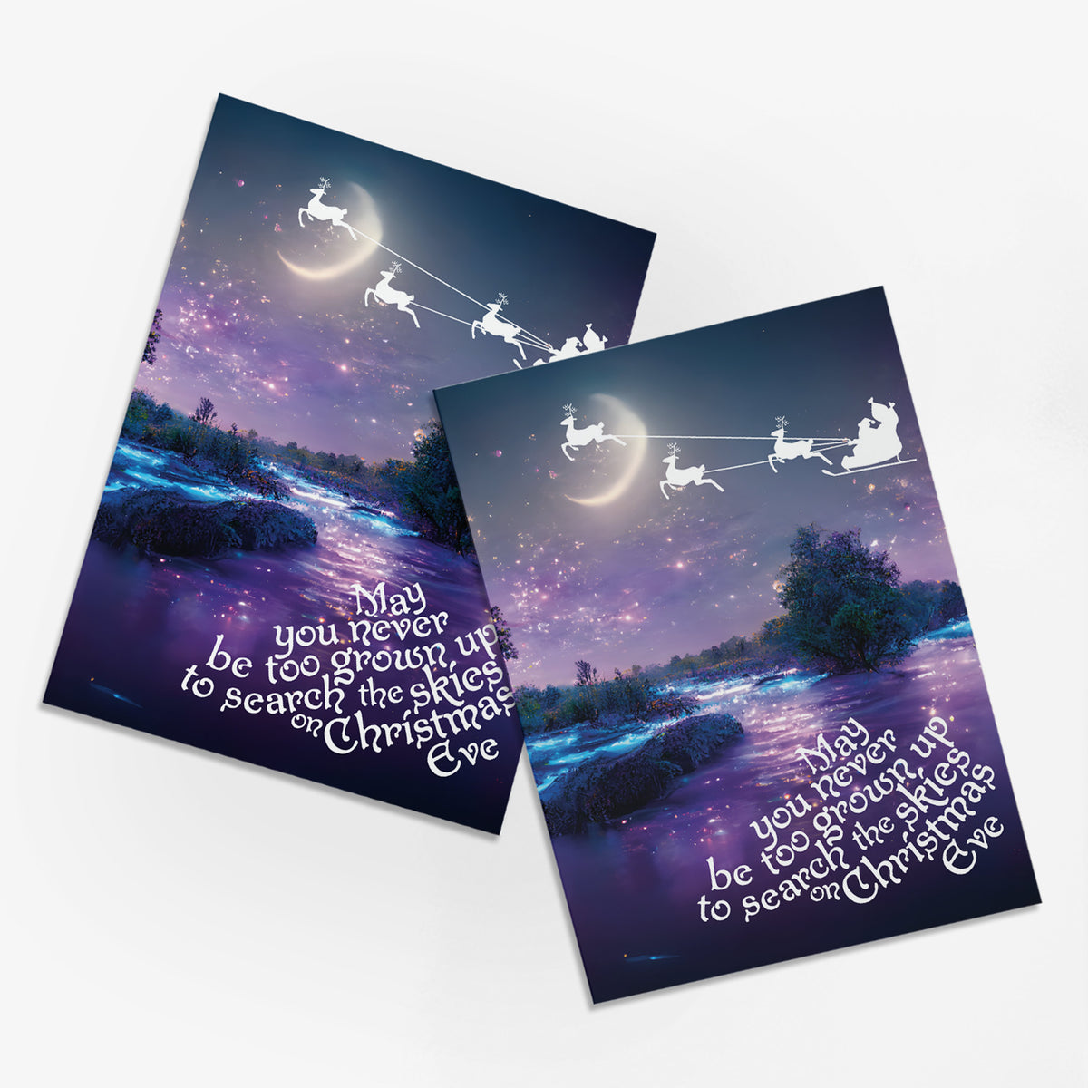 Magical Christmas Eve Greeting Cards, Set of 24